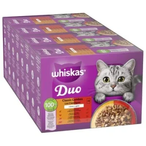 Whiskas Duo en bolsitas 48 x 85 g - Multipack Combinaciones clásicas en gelatina