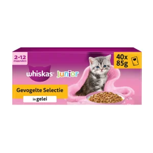 Whiskas Junior Selección de Aves en Gelatina