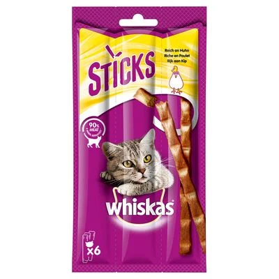 Whiskas Sticks 28 x 36 g Rico en pollo