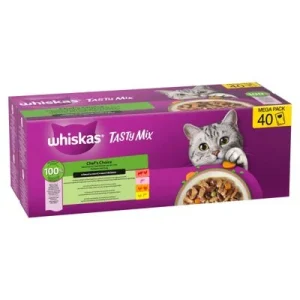 Whiskas Tasty Mix 40 x 85 g Chef's Choice en salsa (4 variedades)