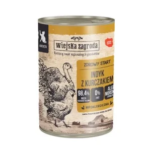 Wiejska Zagroda Cat 24 x 400 g - Pack Ahorro Kitten Pavo con pollo