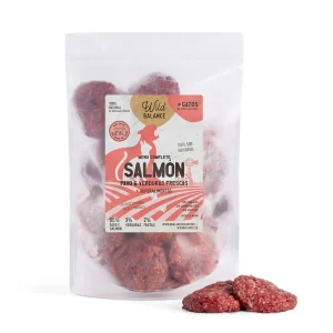 Wild Balance Menú Barf salmón pavo y verduras comida congelada para gatos