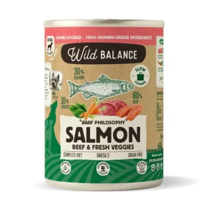 Wild Balance Salmón y Ternera con verduras lata 400 g