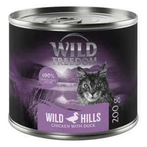 Wild Freedom Adult 6 x 200 g en latas Wild Hills - Pato y pollo