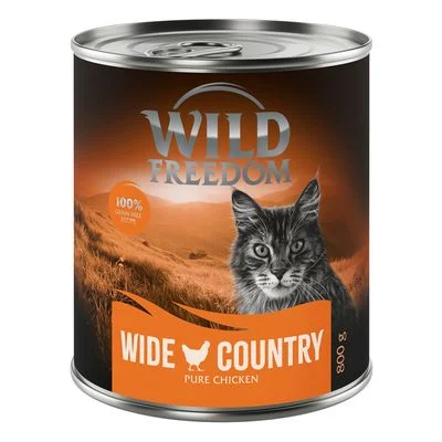 Wild Freedom Adult 6 x 800 g - receta sin cereales Wide Country - Pollo puro