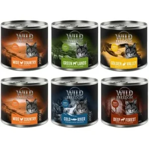 Wild Freedom Adult en latas - Pack de prueba mixto 6 x 200g - 2 x Pollo, Abadejo, Cordero, Conejo, Caza