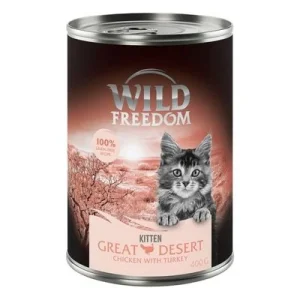 Wild Freedom Kitten 6 x 400 g NUEVO: Great Desert con pavo y pollo