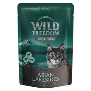 Wild Freedom Triple Taste en bolsitas 8 x 85 g Asian Lakesides - Pollo con pato y arenque