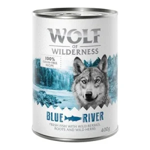Wolf of Wilderness 12 x 400 g - Pack Ahorro Blue River, con pescado