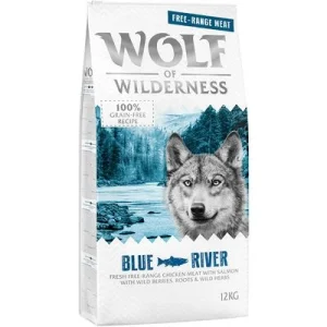 Wolf of Wilderness Adult Blue River con pollo de corral y salmón 12 kg