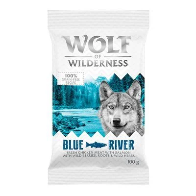 Wolf of Wilderness Adult «Blue River» salmón - sin cereales 100 g - Receta nueva