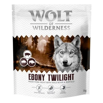 Wolf of Wilderness Adult «Ebony Twilight» jabalí y búfalo, sin cereales 1 kg - Receta nueva