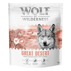 Wolf of Wilderness Adult «Great Desert» pavo, sin cereales 1 kg - Receta nueva