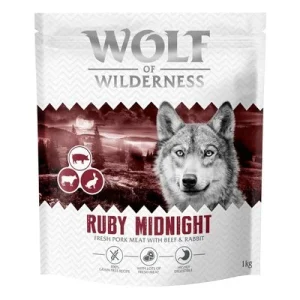 Wolf of Wilderness Adult «Ruby Midnight» vacuno y conejo, sin cereales 1 kg - Receta nueva