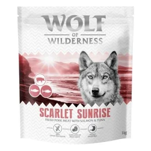 Wolf of Wilderness Adult «Scarlet Sunrise» salmón y atún, sin cereales 1 kg - Receta nueva