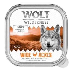 Wolf of Wilderness Adult 24 x 150 g en tarrinas - Pack Ahorro Wide Acres, con pollo