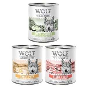 Wolf of Wilderness Expedition 6 x 800 g Pack mixto: Stony Creek, Sandy Path, Steep Journey