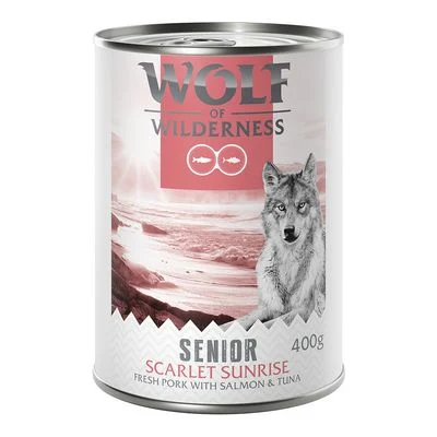 Wolf of Wilderness Red Meat Senior 6 x 400 g Scarlet Sunrise: cerdo, salmón y atún
