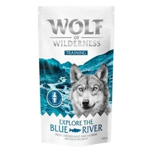Wolf of Wilderness Training Explore the Blue River con pollo y salmón 100 g