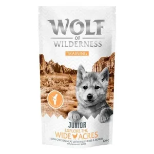 Wolf of Wilderness Training JUNIOR Explore the Wide Acres con pollo 100 g