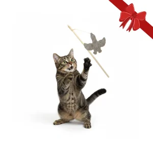 Wonder Christmas Juguete de Caña con Pato Navideño para gatos