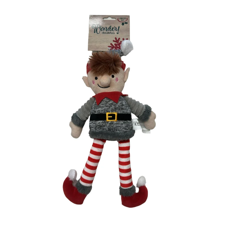 Wonder Christmas Long Leg Elfo de peluche para perros