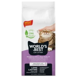 World's Best Cat Litter arena vegetal aglomerante lavanda 12,7 kg