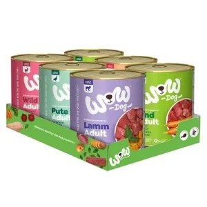 WOW Adult 6 x 800 g en lata para perros Pack mixto