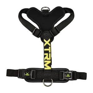 X-TRM Cronos Neon Flash Arnés Negro para perros