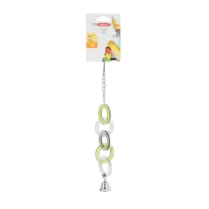 Zolux Anillos de juguete acrílicos con campana para pájaros