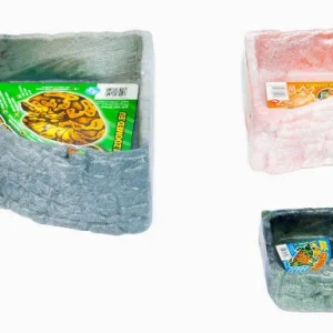 Zoo Med Comedero Esquinero Rocoso para reptiles