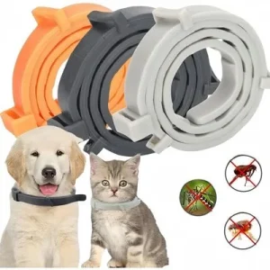 ZooVenture 3 collares antipulgas naturales ajustables para perros y gatos