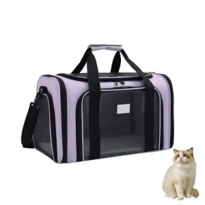 ZooVenture Bolsa de transporte para perros y gatos Púrpura