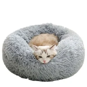 ZooVenture Cesta de peluche para perros - 4 cm, relleno de 20 cm, lavable Gris claro - diámetro exterior 80 cm