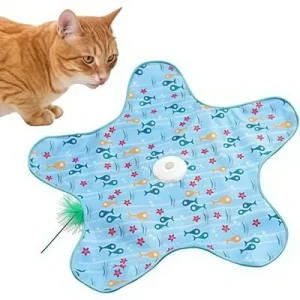 ZooVenture Juguete interactivo para gatos - Silencioso, ABS, con rascador Azul